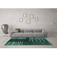 thumbnail image 3 of Ahgly Company Machine Washable Indoor Rectangle Southwestern Turquoise Blue Country Area Rugs, 3' x 5', 3 of 4