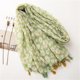 thumbnail image 3 of Bufanda larga con borlas suaves y girasoles verdes, chal con borlas para mujer de 180 x 90 cm, toalla de playa para turistas, 3 of 5