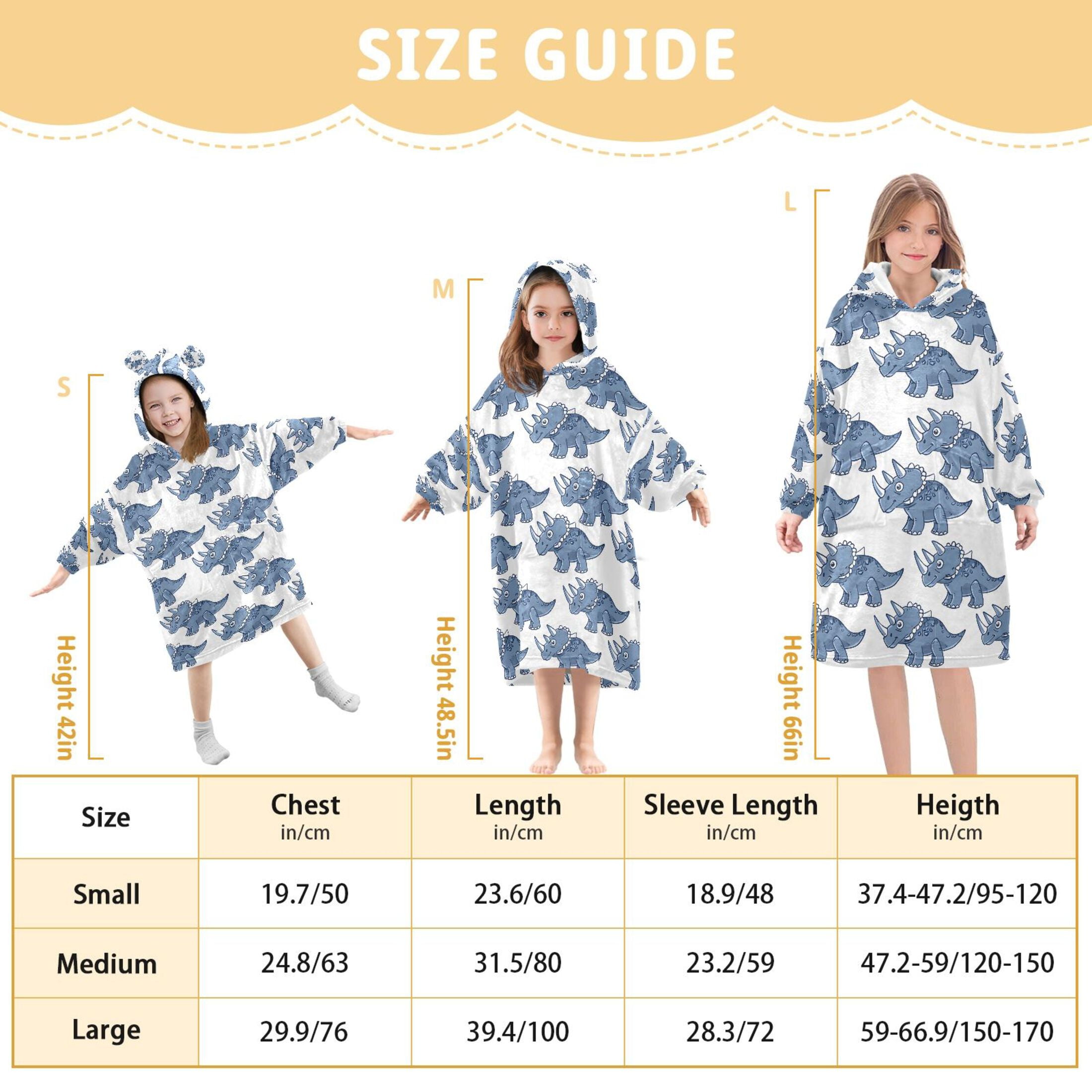 Wearable Blanket Christmas Hoodie for Triceratops Flannel Hooded Blanket with Pockets and Sleeves Suitable