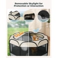 thumbnail image 4 of Cat Playpen, 60"x 24" Large Portable Puppy Playpen, 2-Room Foldable Dog Playpen for Indoor Outdoor Dogs, Cats, Small Animals with Carrying Case, 4 of 7