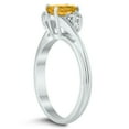 thumbnail image 2 of SZUL Women's 7X5MM Citrine and Diamond Twist Ring in 10K White Gold, 2 of 4