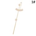 thumbnail image 2 of Women Ear Climber Lightning Crystal Snowflake Ear Wrap Crawler Leaf Ear Crawler, 2 of 10