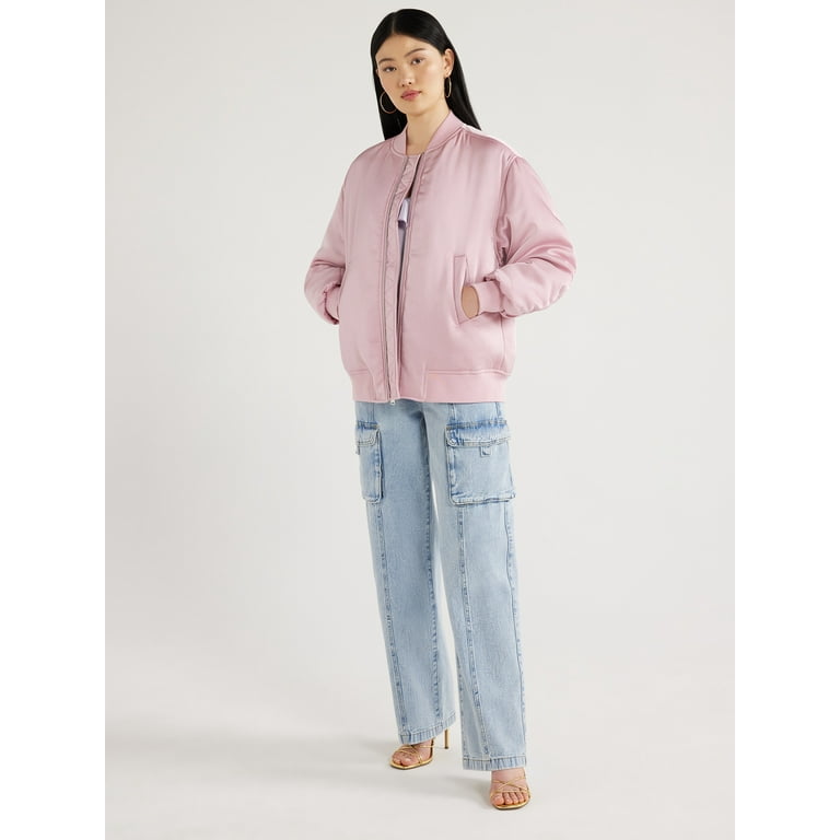 Zara pink bomber clearance jacket