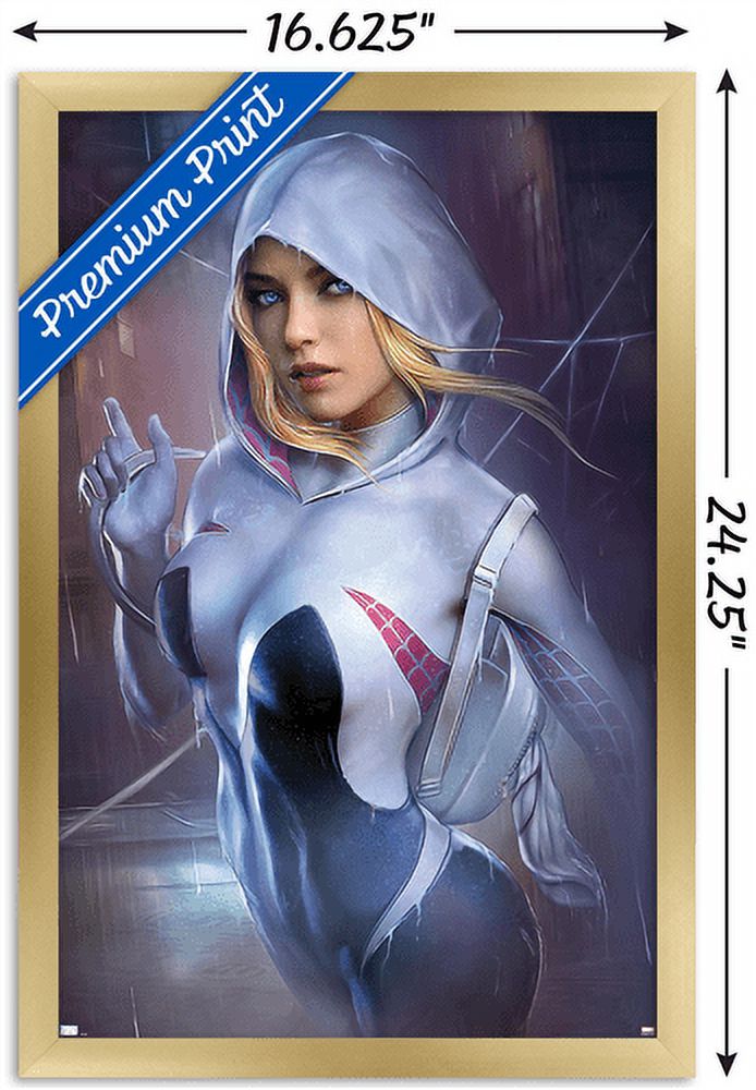 Marvel Comics - Ghost Spider - Ghost Spider #1 Variant Cover Wall Poster, 14.725" x 22.375", Framed