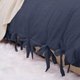 thumbnail image 4 of PiccoCasa Washed Cotton Duvet Cover Set of 3 with 2 Pillowcases, Queen Navy Blue, 4 of 7