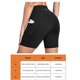 thumbnail image 5 of Pantalones cortos deportivos de cintura alta y alta elasticidad para gimnasio, yoga, correr, entrenamiento y fitness (negro)., 5 of 5