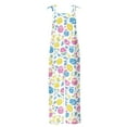 thumbnail image 5 of Tnhcen Women's Easter Egg Print Wide Leg Jumpsuit - Linen-Canvas Look Adjustable Straps Pockets Relaxed Fit Pants S-2XL, 5 of 5