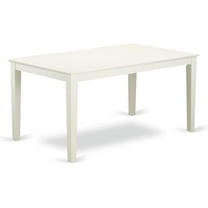 East West Furniture CAT-LWH-S Capri Dining Table - a Rectangle Wooden Table Top with Sturdy Legs, 36x60 Inch, Linen White
