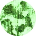 thumbnail image 1 of Ahgly Company Indoor Round Abstract Green Modern Area Rugs, 7' Round, 1 of 4