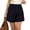 Navy, variant on Women's High Waist Pleated Shorts Button Closure Pocket Casual Summer Brown S