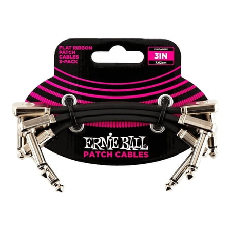 Ernie Ball 3  Flat Ribbon Patch Cable 3-Pack - P06220 price history on PriceWatchPro