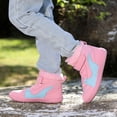thumbnail image 2 of REDARER Kids Winter Snow Boots - Waterproof -Lined Thick Sole Non- Solid Color Sporty Booties for All-Day Warmth,Color:Pink,Size:7-8 Years, 2 of 8
