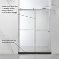 thumbnail image 3 of Vinnova Spezia 64" W x 76" H Double Sliding Frameless Glass Shower Enclosure Nickel, 3 of 13
