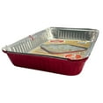 thumbnail image 5 of Handi-Foil 13" x 9" Aluminum Red Meal Prep Pans with Board Lids, 2 Count, 5 of 9