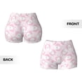 thumbnail image 5 of Lsque Cute Rabbit Pattern High Waisted Biker Shorts for Women-Tummy Control Fitness Athletic Workout Running Yoga Gym Shorts,Moisture-Wicking-Small, 5 of 9