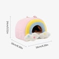 thumbnail image 3 of Pet House Hammock Small Warm Bed Winter Swing Toy for Hamster Chinchilla Squirrel Sleeping Playing, 3 of 9