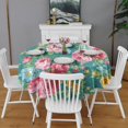 thumbnail image 2 of Pioneer Flower Floral Print Pattern Round Tablecloth 60"x60",Wrinkle Wipeable Table Cloth for Kitchen Dining Room Picnic Patio Party, 2 of 6