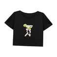 thumbnail image 3 of Camiseta corta informal para mujer, trajes de verano, cuello redondo, para desplazamientos, senderismo, viajes L, 3 of 7