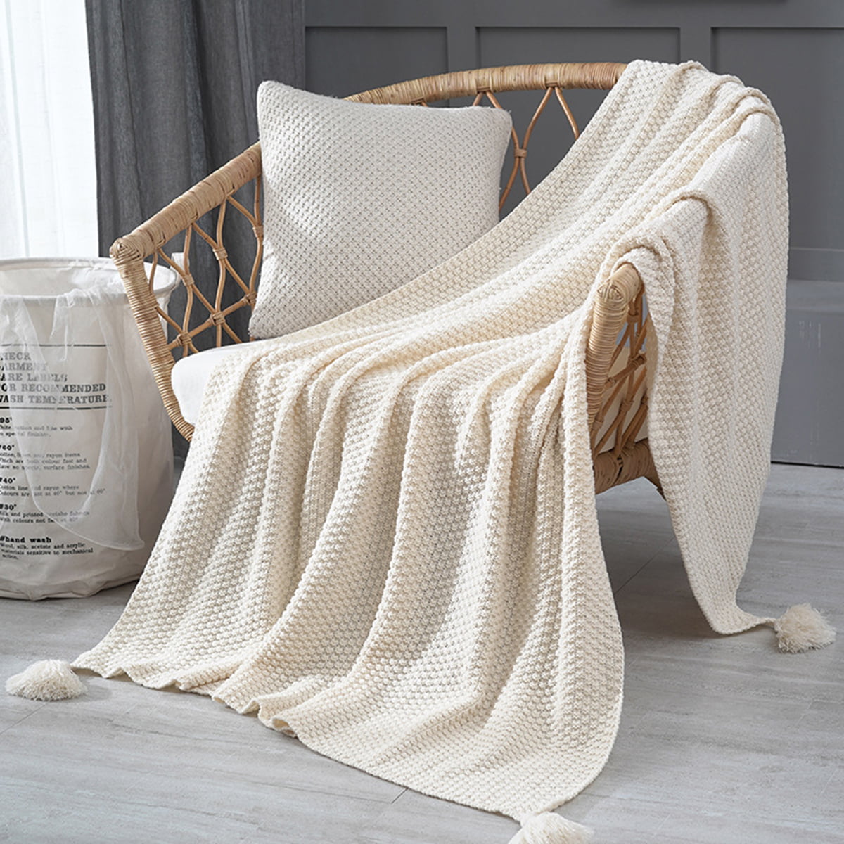 Tassel Blanket Fashion Knitted Blankets For Beds Fur Ball Knit Blanket Sofa Bedding Throw Blanket 47259 Walmart Canada