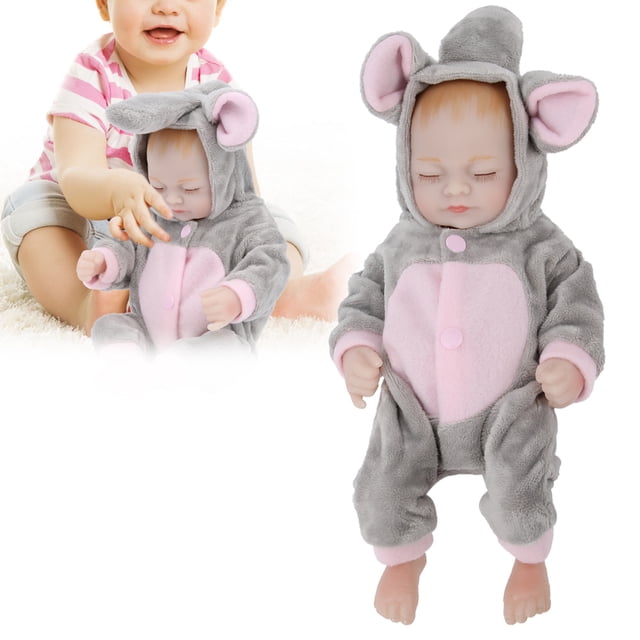 Juguetes de Baña Con ojos que se Cierran, Mini Muñeca de Silicona Realista Con Ojos que se Cierran, Juguetes de Baño para Niñas, Muñeca de Juguete para recién nácidos