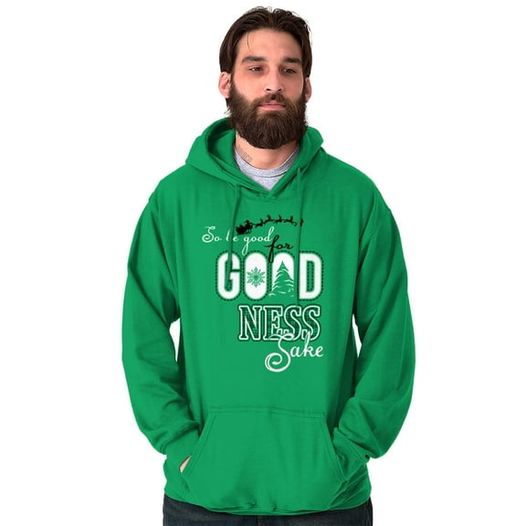 Christmas Be Good For Goodness Sake Unisex Plus Fleece Graphic Hoodie Brisco Brands 4X