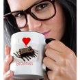 thumbnail image 2 of 3dRose, Print of I Love Brownies With Chocolate Syrup, 11oz Two-Tone Black Mug, 2 of 7