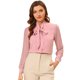 thumbnail image 1 of INSPIRE CHIC Blusa De Manga Larga De Gasa Con Cuello Anudado Para Mujer Rosa XS, 1 of 4