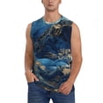 thumbnail image 6 of Daiia Golden Blue Mountains Printed Men's Tank Tops,Casual Soft Sleeveless Gym Muscle Shirts Bodybuilding Tee-Large, 6 of 8
