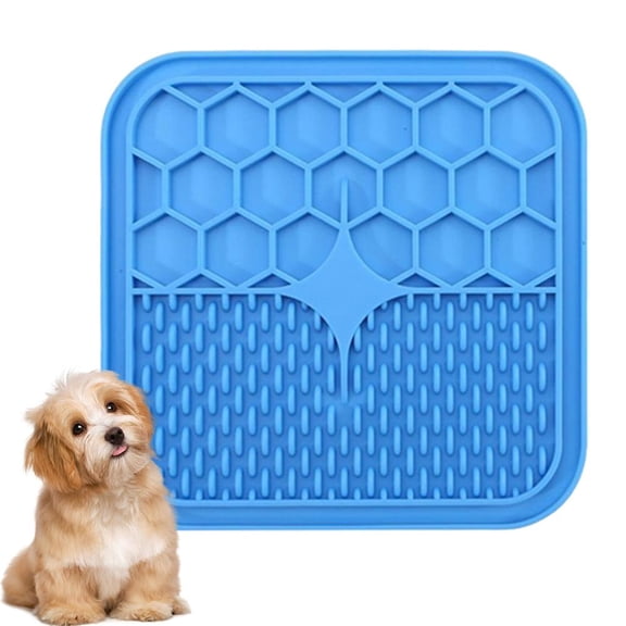Silicone Lick Mat for Dogs, Slow Feeder Stress Relief Pad, Non Slip Frozen Treat Tray for Pet Anxiety,1PCS