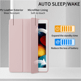 thumbnail image 7 of KVTVOU Case Compatible with iPad 10.2 Inch 2021/2020/2019, for iPad 9th/8th/7th Generation Case with Pencil Holder, Protective Case with Soft TPU Back, Auto Sleep/Wake Cover, Pink, 7 of 7