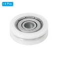 thumbnail image 3 of Uxcell 24mm Drawer Rollers, 4 Pack Drawer Pulley Bearing Small Pulley, White, 3 of 6
