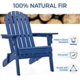 thumbnail image 6 of YEXJ Folding Adirondack Chair Set of 1 Outdoor, 300LBS Solid Wood Garden Chair Weather Resistant, Fire Pit Lounge Chairs for Garden/Yard/Patio/Lawn, Blue, 6 of 10