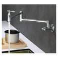 thumbnail image 2 of Polishing Folding Pot Filler Solid Brass Wall Mounted Kitchen Sink Faucet Tap With 360 Degree Rotation Spout, 2 of 11