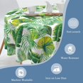 thumbnail image 4 of Tropical Palm Leaves Tablecloth Round 60 Inch,Table Cloth Washable Spillproof Wrinkle Free Fabric Table Cover for Indoor Outdoor Kitchen Dinning, 4 of 6