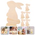 thumbnail image 4 of 6pcs Easter Blank Bunny Wooden Chips Easter Rabbit Wood Cutouts Wooden Slices, 4 of 8