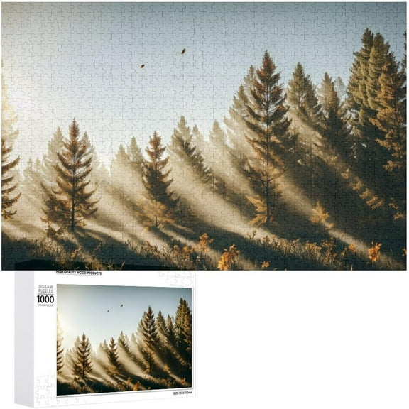 500 Pieces Forest Puzzle for Adults, 20.5"x15"  Premium Natural Scenery, No Repeats