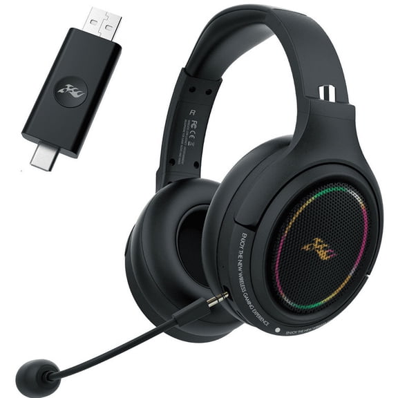 Wireless Gaming Headset,HopePow 1000mAh PC Gaming Headset with Mic for PS5 PS4 Switch with Bluetooth 2.4 GHz USB Gaming Headphones with Noise Canceling Microphone,3.5mm Wired for Xbox Series