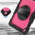 thumbnail image 7 of For iPad 9th/8th/7th Generation 10.2 inch Case, 360 Rotating Shockproof Cover with Stand, Screen Protector, Shoulder Strap, Rose PC, 7 of 7