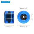 thumbnail image 2 of Uxcell 70mm 78A with Black ABEC-9 Soft Cruiser Wheels Street Wheels Skateboard, Clear Blue 4 Pack, 2 of 5