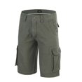thumbnail image 5 of Krumba Men's Cotton Pigment Dyeing Outdoor Casual Cargo Shorts Green Size 32, 5 of 7