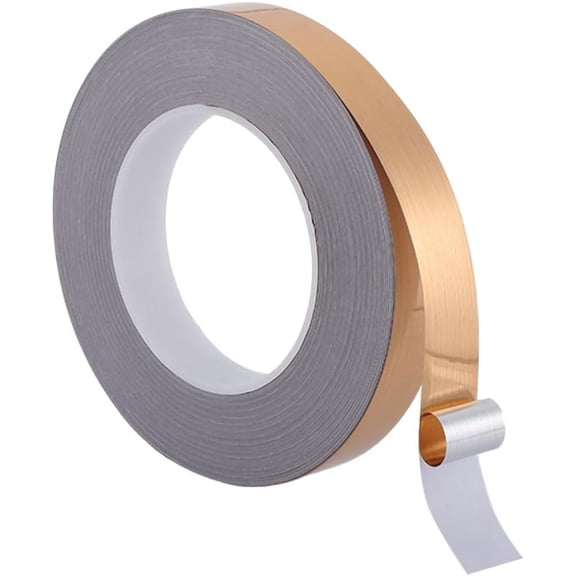 50m x 20mm Gold Gap Tape Molding Wall Trim Peel and Stick Flexible Metalized Mirror Finish Tape Self-Adhesive Decorative Strip DIY