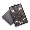 thumbnail image 1 of Bretelles pour Hommes avec 6 Clips Solides en Forme de Y Grand Cuir Costume Smoking, 1 of 9