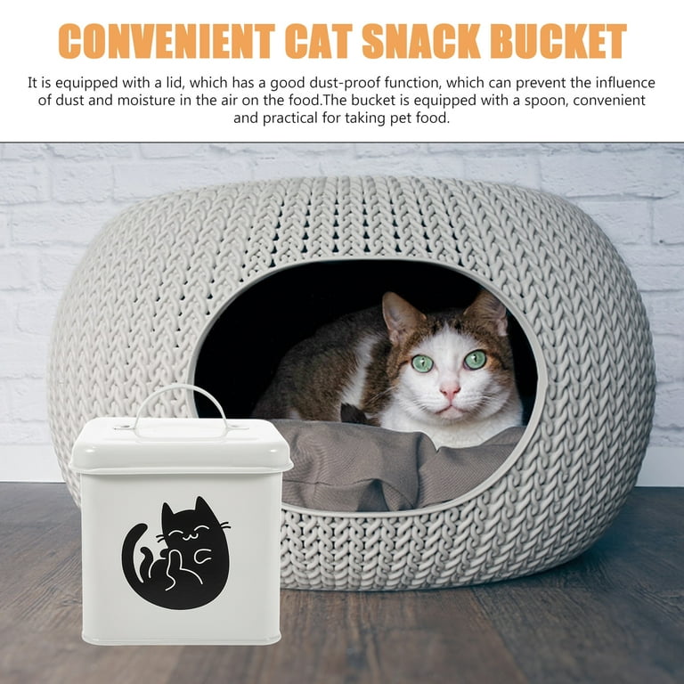 Eease Pet Food Storage Container Airtight with Scoop Cute Dog Cat Treat Bucket Walmart