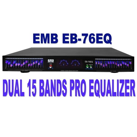 EMB Professional EB-76EQ Dual 15 Band (30 Bands Total) Graphic Stereo (Best Home Audio Equalizer)