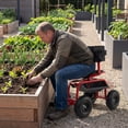 thumbnail image 4 of Costway Rolling Garden Cart Height Adjustable Scooter with Swivel Seat & Tool Storage, 4 of 10