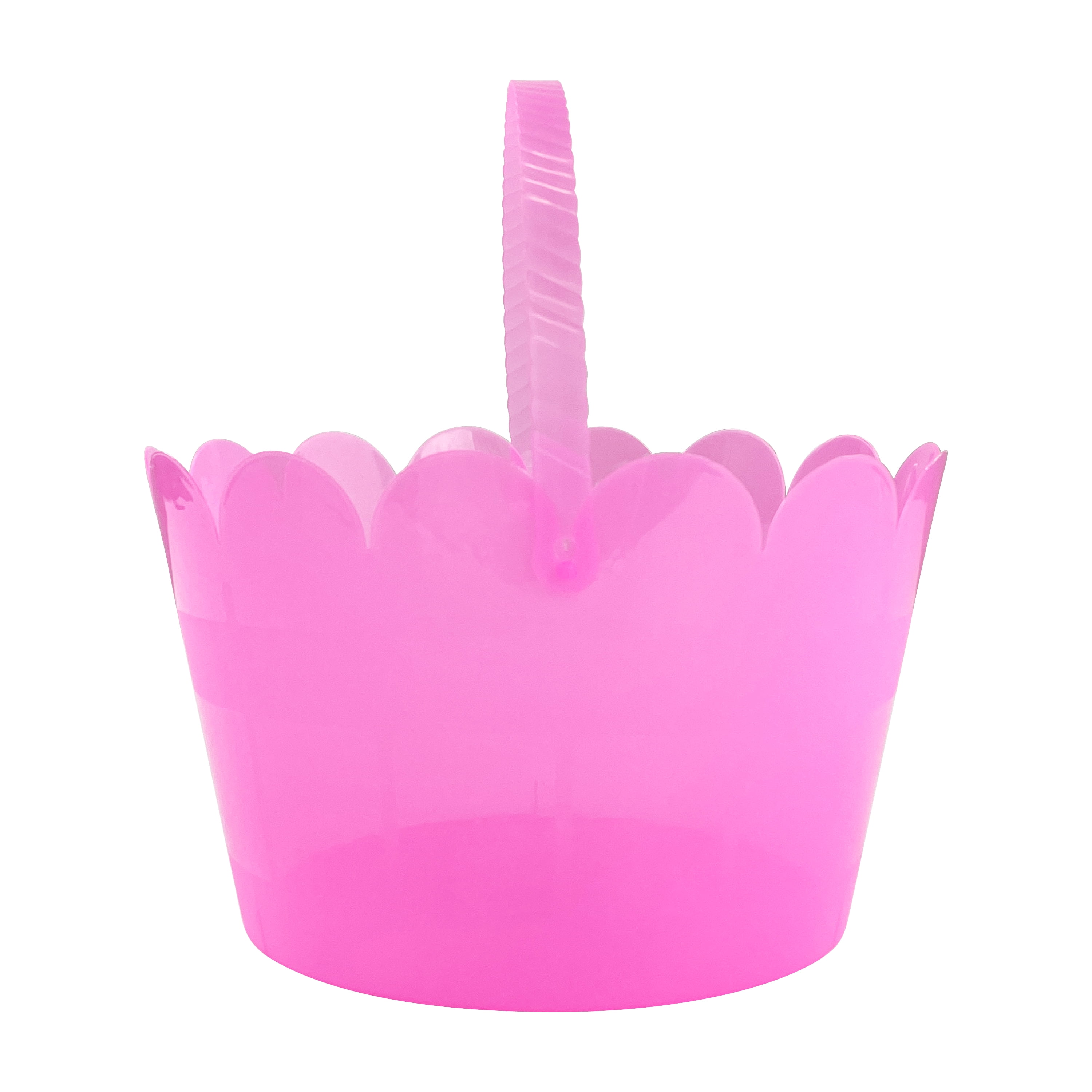 Way To Celebrate Easter 5Quart Plastic Bucket, Scallop Pink