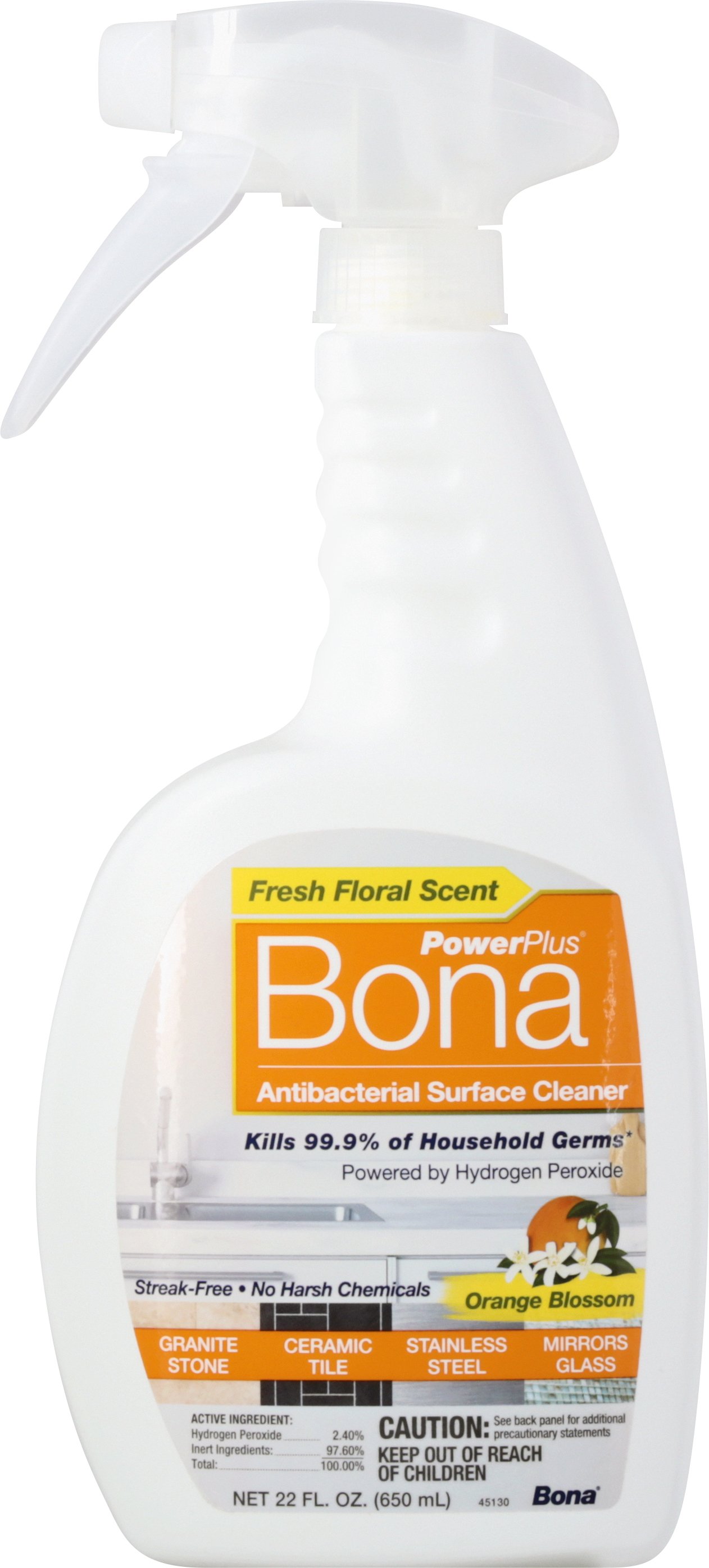 Bona PowerPlus Antibacterial Hard-Surface Floor Cleaner Spray, 22 Fluid  Ounces