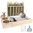 thumbnail image 1 of Comedero de heno con arenero para animales pequeños BESNEW 3 en 1, 1 of 8
