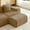 Brown, variant on Newest Modern L-Shape Velvet Sectional Sofa with Ottoman & Throw Pillows for Small Living Room & Apartment,Brown