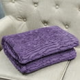 thumbnail image 5 of Home Soft Things Colleen Air Brushed Faux Fur Throw Blanket Luxury Soft Cozy Fluffy Throw - Purple - 60" x 70", 5 of 6